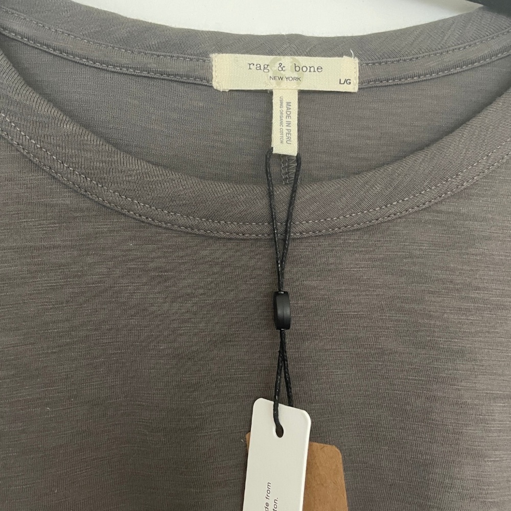 NWT Rag & Bone The Slub Tee Washed Slate Grey Large L - Picture 5 of 7
